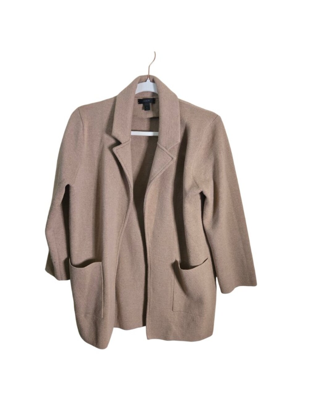 J.Crew Sophie Sweater Blazer Heather Khaki Pockets Wool Blend Size S - Picture 2 of 8